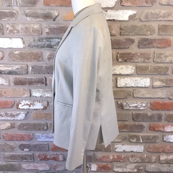 ANTONIO MELANI Women’s One Button Beige Classic Lapel Blazer 10 - Picture 3 of 7